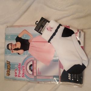 S/M Poodle Skirt Costume with Socks